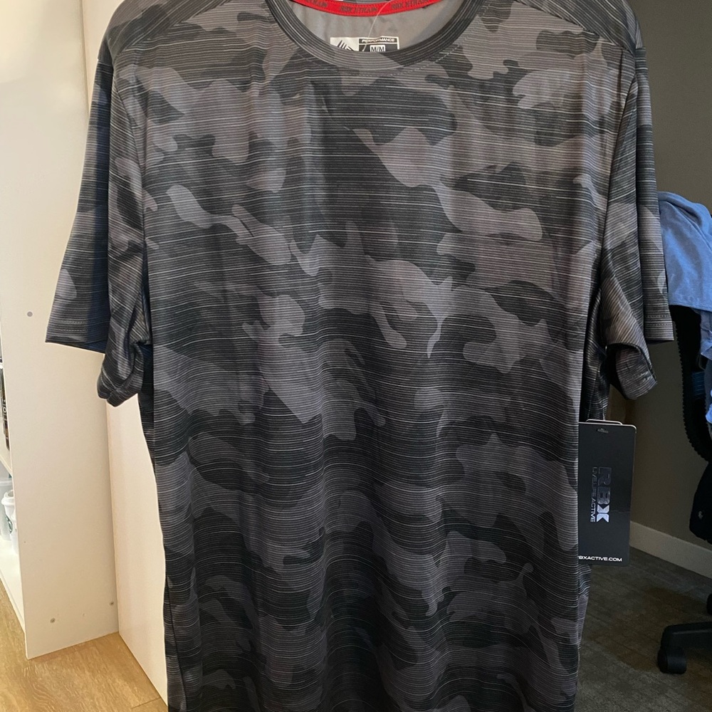 RBX Black and Gray Camouflage Short Sleeve Tee